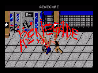 Renegade title screen for Amiga